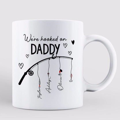 We Hooked The Best Dad Grandpa Caricature Fishing Personalized Mug