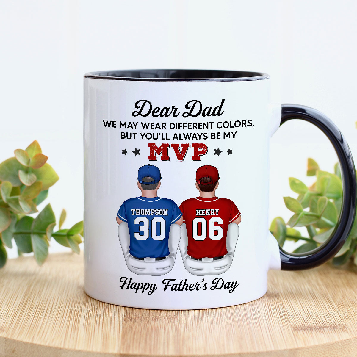 You'll Always Be My MVP Divided Funny Gift For Baseball Dad Personalized Mug