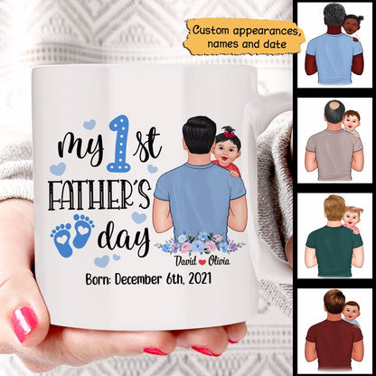 My First Father's Day New Dad Newborn Personalized Mug