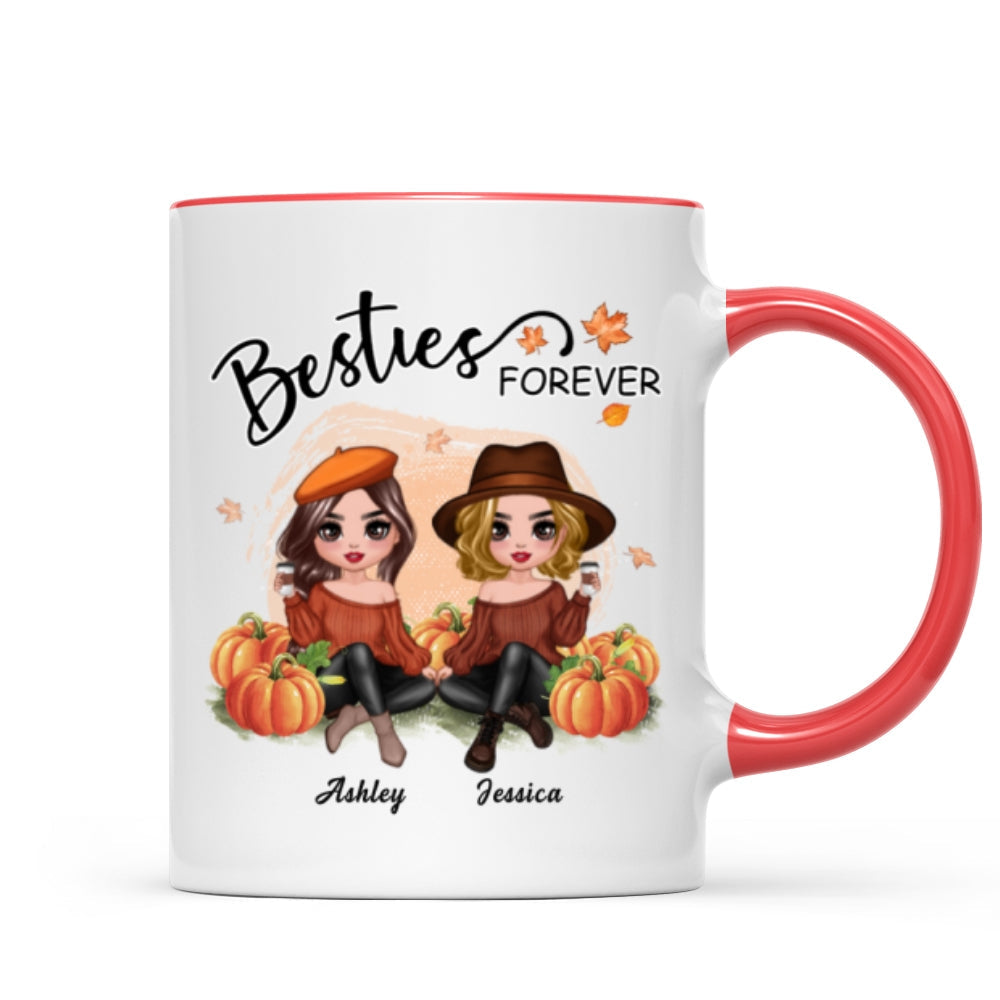 Doll Best Friends In The Pumpkin Patch Personalized Mug