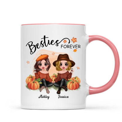 Doll Best Friends In The Pumpkin Patch Personalized Mug