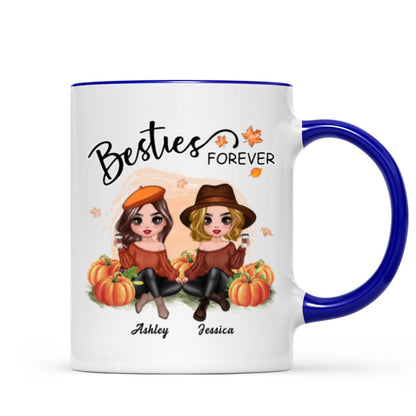 Doll Best Friends In The Pumpkin Patch Personalized Mug