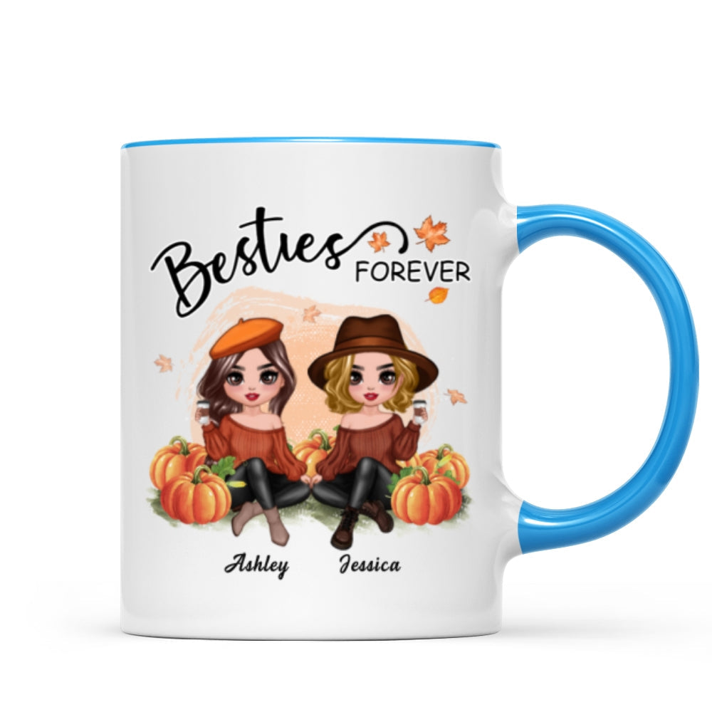 Doll Best Friends In The Pumpkin Patch Personalized Mug
