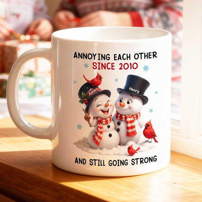 I Smile Because You're My Husband - Personalized Mug - Funny Christmas Gift for him, Gift for her