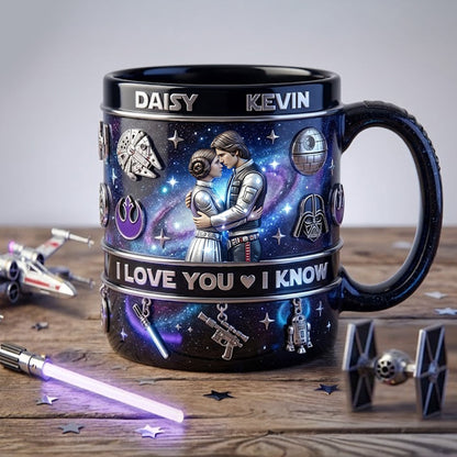 Stwa I Love You I Know - Personalized Accent Mug - Gift For Couple, Fan Movies HH01