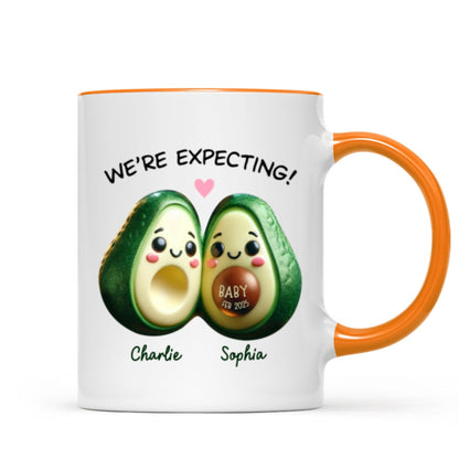 Avocado Couple Expecting Parents Pregnancy Announcement Keepsake Personalized Mug