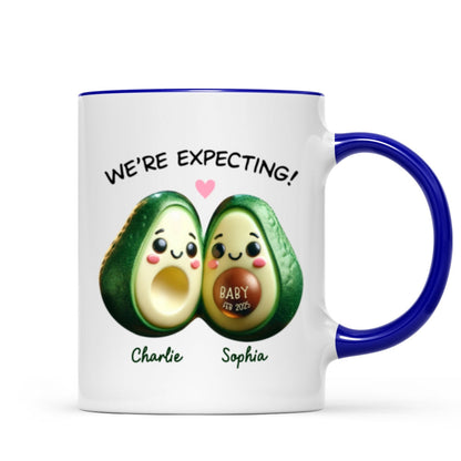 Avocado Couple Expecting Parents Pregnancy Announcement Keepsake Personalized Mug