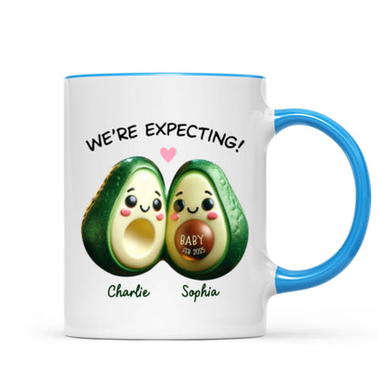 Avocado Couple Expecting Parents Pregnancy Announcement Keepsake Personalized Mug