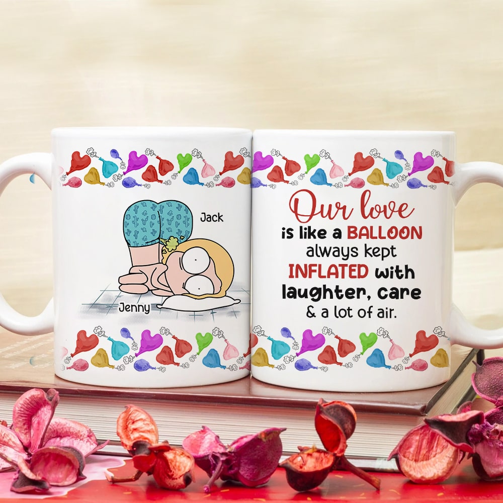 Our Love Is Like A Balloon - Personalized Couple Tumbler - Gift For Funny Couple