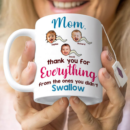Mom Thank You For Everything - Personalized Coffee Mug - Gift For Mom- Custom Photo Mug