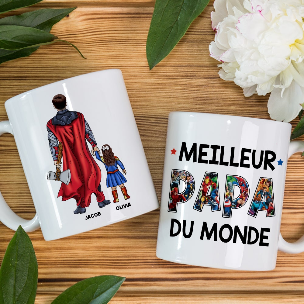 Mug Et Tasse Personnalisée Meilleur Papa Du Monde Cadeau De Fête Des Pères-012qhqn041223tm-mug2
