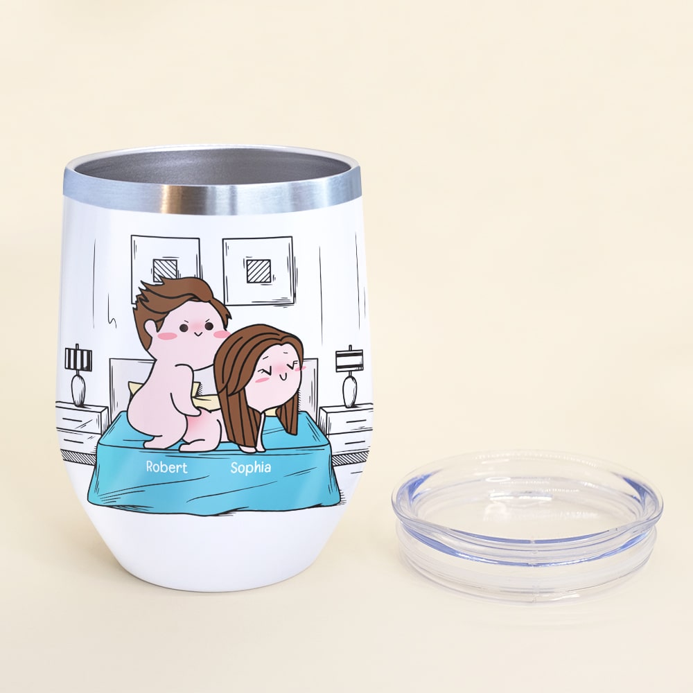 Good For One Back Massage- Gift For Couple-Personalized Wine Tumbler-Funny Couple Wine Tumbler