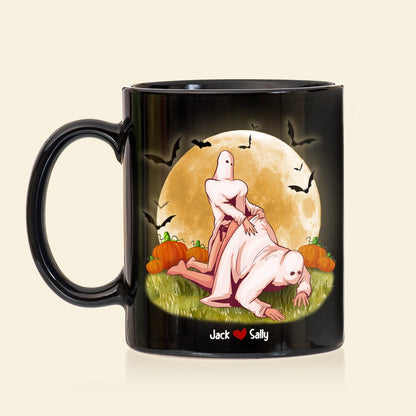 Naughty Couple, Let's Scare The Neighbors, Personalized Coffee Mug, Halloween Gifts For Couple