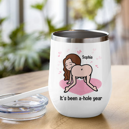 It's Been A-Hole Year Personalized Mug, Gift For Couple, Couple Anniversary Gift, Funny Couple Mug