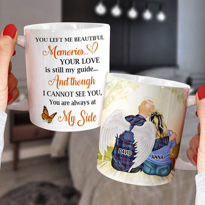 You Left Me Beautiful Memories Personalized Heaven Mug Gift For Wife