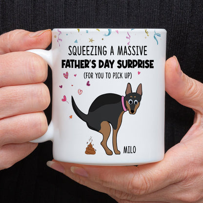 Father's Day / Mother's Day Surprise, Gift For Dog Lovers, Funny Dog Poop Personalized Coffee Mug