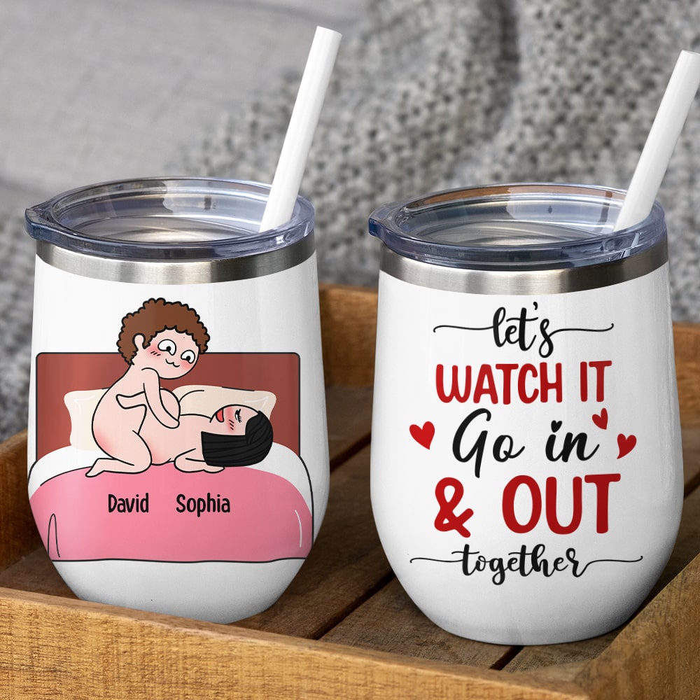 Let's Watch It Go In & Out Together - Personalized Couple Mug - Gift For Couple