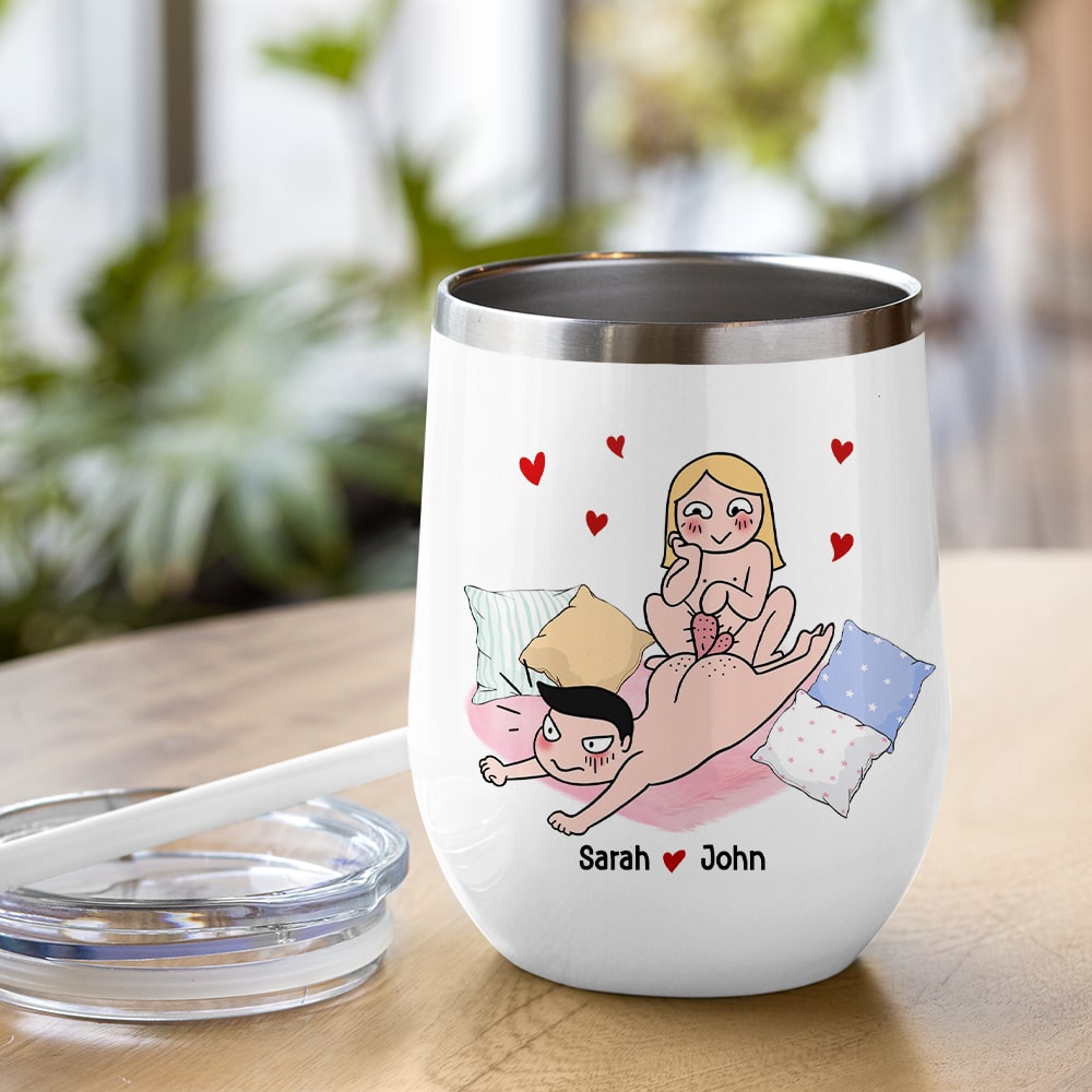 I Love To Wrap Both My Hands Around It & Swallow - Personalized Funny Couple Mug - Gift For Couple