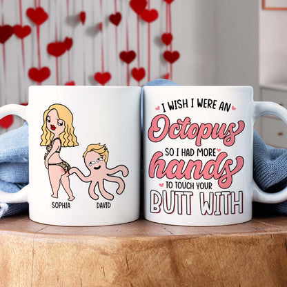 Couple, Touch Your Butt, Personalized Coffee Mug, Valentine Gift, Couple Gift