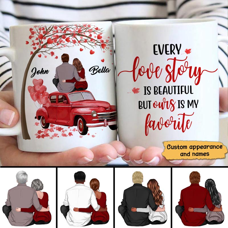 Couple Car And Tree Gift For Him For Her Personalized Mug