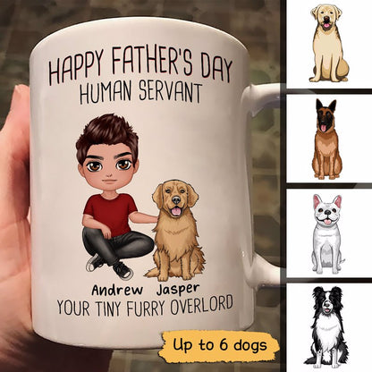 Happy Father's Day Doll Dog Dad Personalized Mug