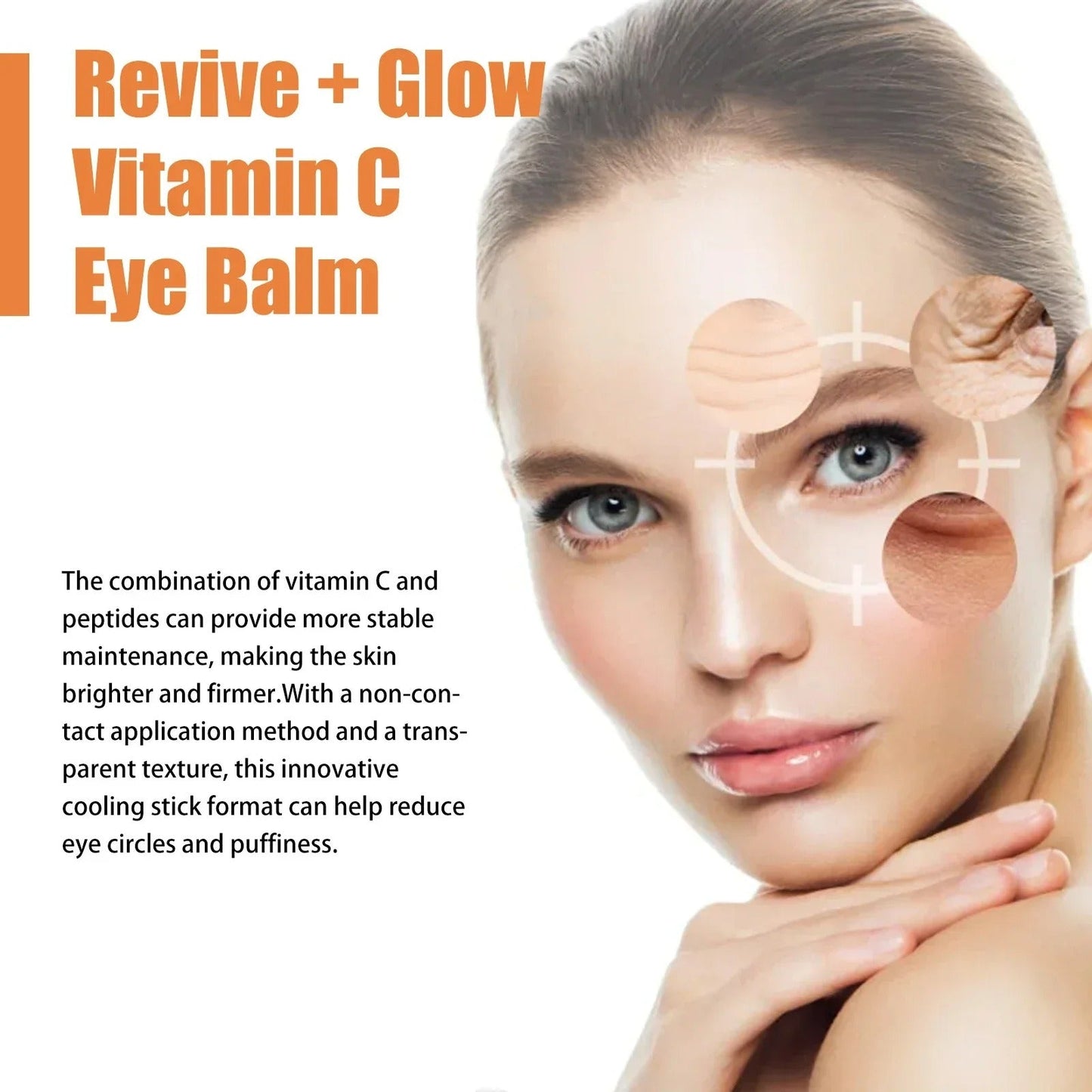 Eelhoe Vitamin C Eye Cream Stick Moisturizing & Brightening For Dark Circles, Puffiness, & Fine Lines