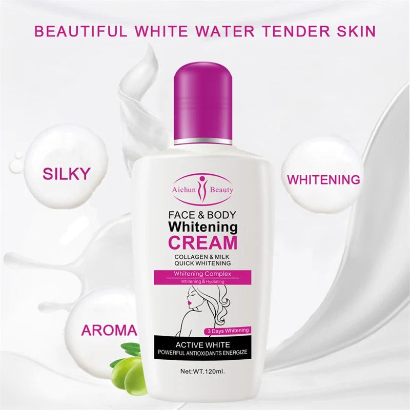 Collagen & Milk Whitening Cream For Face And Body Brightening & Moisturizing