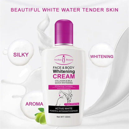Collagen & Milk Whitening Cream For Face And Body Brightening & Moisturizing