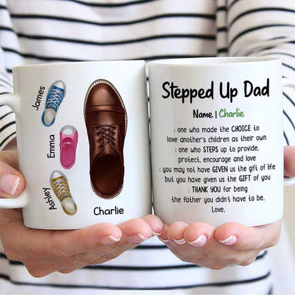 Thank You Step Dad Father's Day Gift Personalized Mug