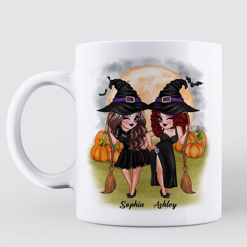 Pretty Best Friends Halloween Personalized Mug