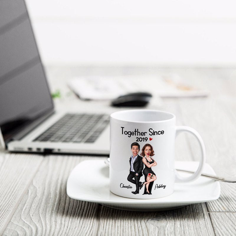 Couple Funny Custom Face Photo Valentine's Day Gift For Him For Her Personalized Mug