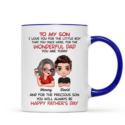 Doll To My Son From Dad Mom Happy Father's Day Personalized Mug