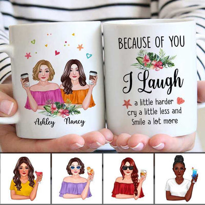 Pretty Cocktail Besties Gift For Best Friends Sisters Personalized Mug
