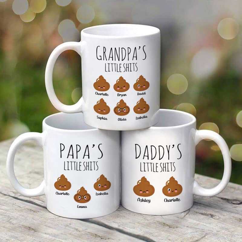 Grandpa Little Sh*t Funny Father's Day Gift Personalized Mug