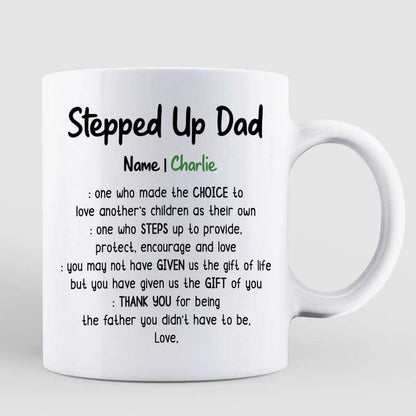 Thank You Step Dad Father's Day Gift Personalized Mug