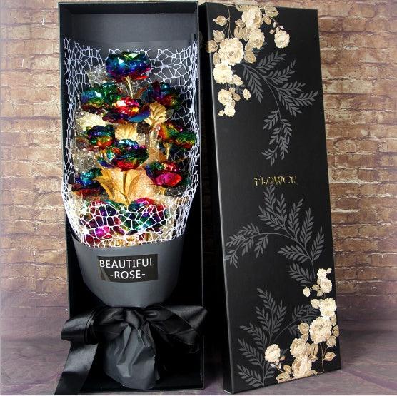 24K Golden Foil Rose Bundle