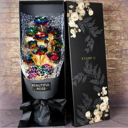 24K Golden Foil Rose Bundle