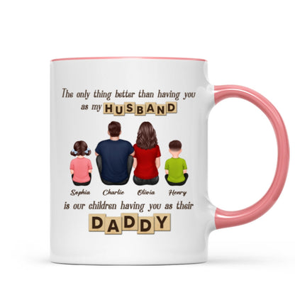 Having You As Their Daddy Personalized Mug, Father's Day Gift for Dad, Grandpa