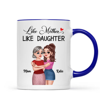 The Love Between Mother Daughter Hugging Cartoon Personalized Mug