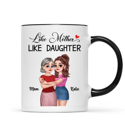 The Love Between Mother Daughter Hugging Cartoon Personalized Mug
