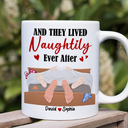 And They Lived Naughtily Ever After, Personalized Coffee Mug, Funny Gift For Couple, Valentine's Gifts
