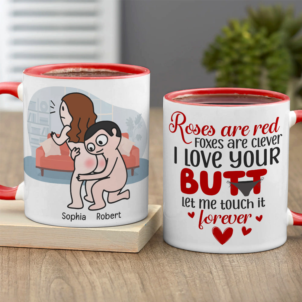 Roses Are Red, Personalized Mug, Gift For Naughty Couple