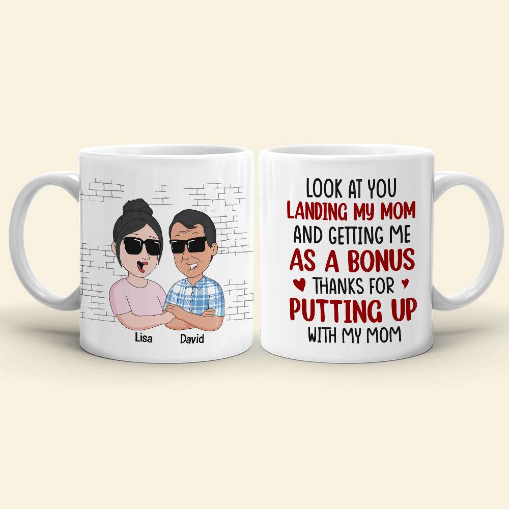 Look At You Landing My Mom, Personalized Mug 02natn310523hh