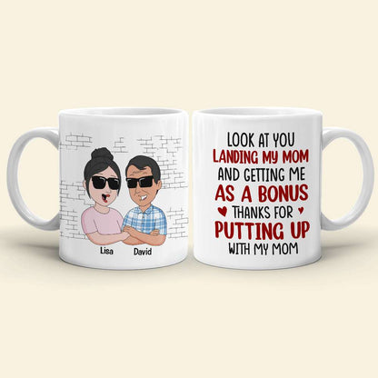 Look At You Landing My Mom, Personalized Mug 02natn310523hh
