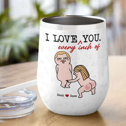 I Love Every Inch Of You, Gift For Couple, Personalized Tumbler, Funny Couple Tumbler, Anniversary Gift