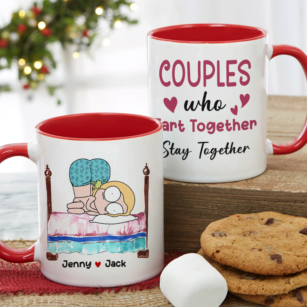 Couples Who Fart Together - Personalized Couple Mug - Gift For Couple