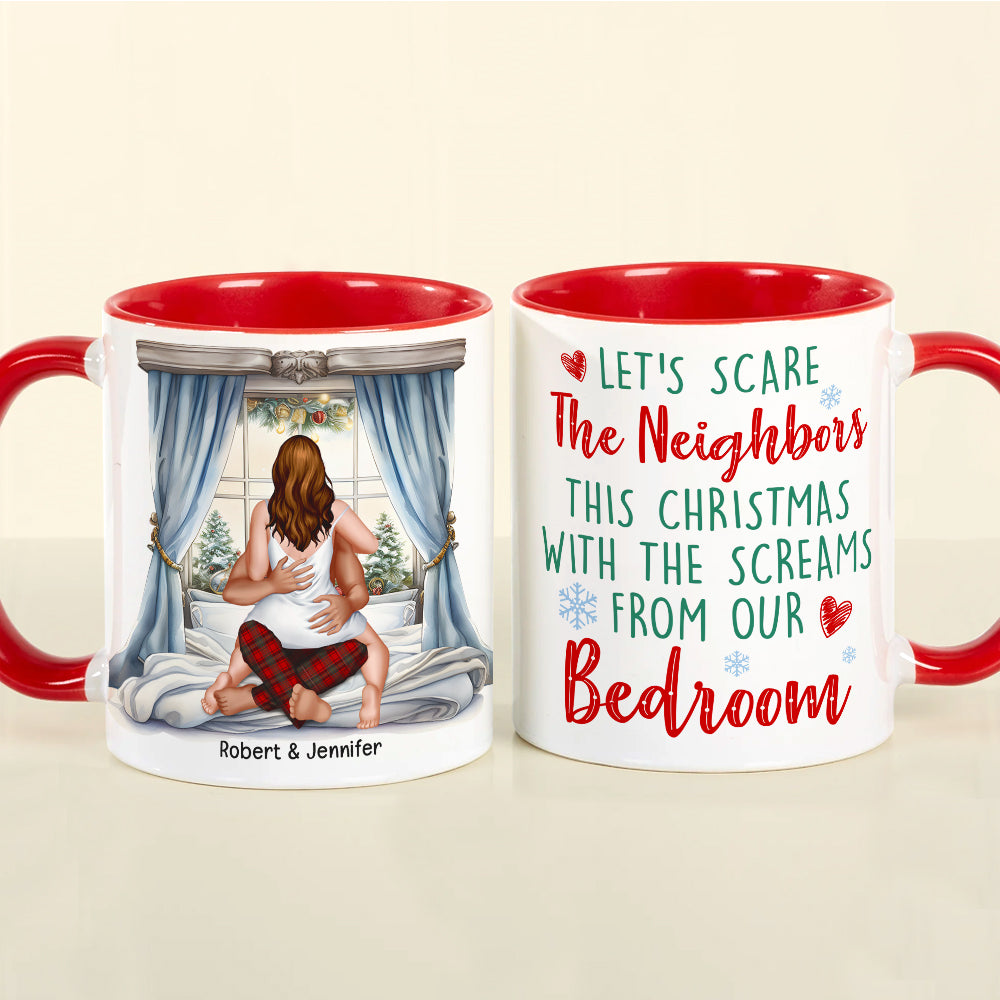 Let's Scare The Neighbors-Personalized Accent Mug- Gift For Him/ Gift For Her-Naughty Couple Mug