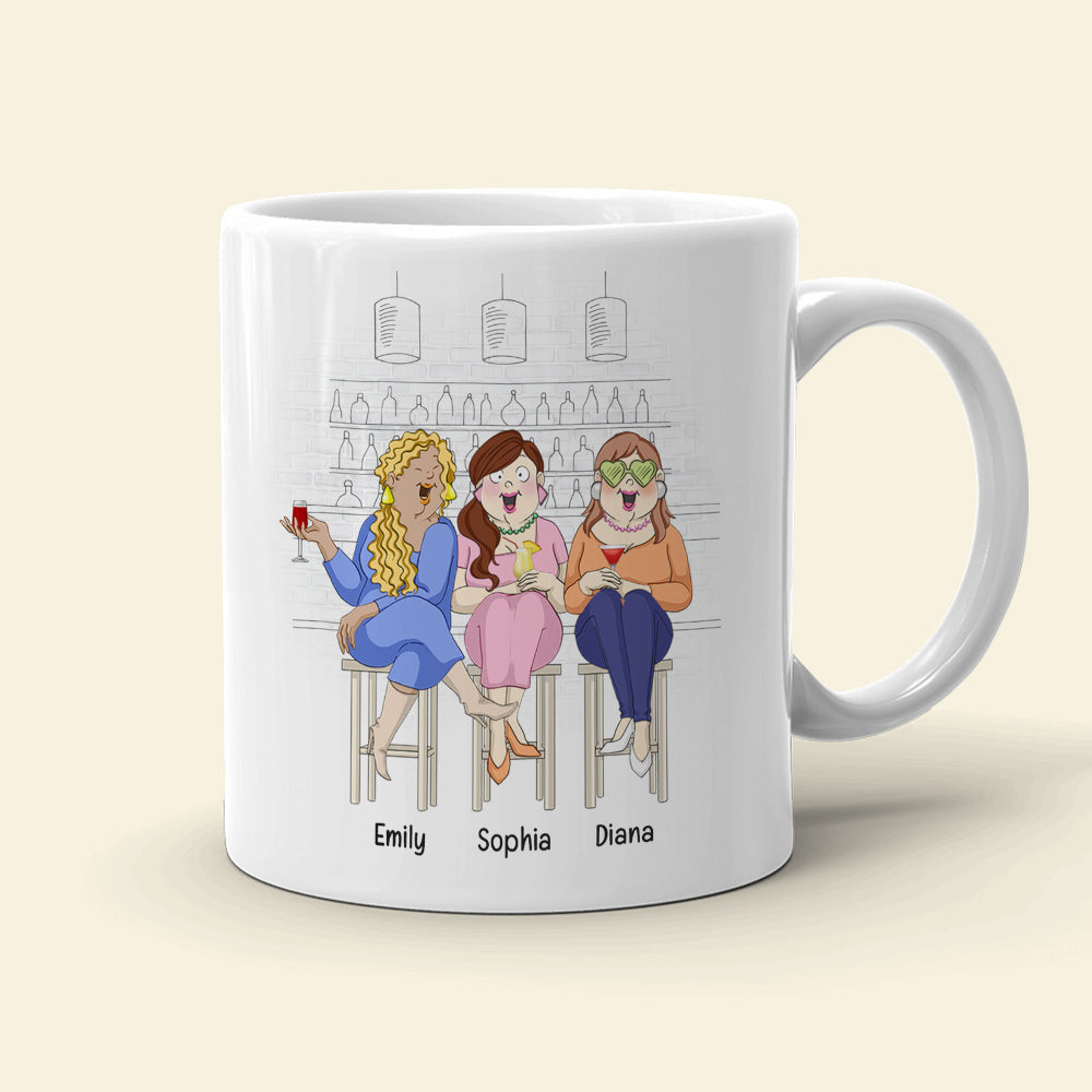 You And I Are Not Just Colleagues, Best Friend Bar Girl Chilling White Mug