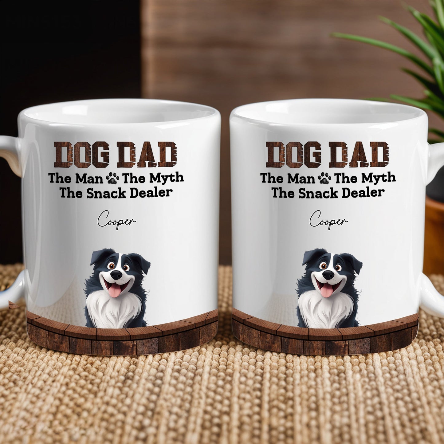 Dog Mum - The Myth, The Snack Dealer' Themed Mug White Ceramic, Ideal Gift for Pet Lovers on Mother's Day or for Home Use