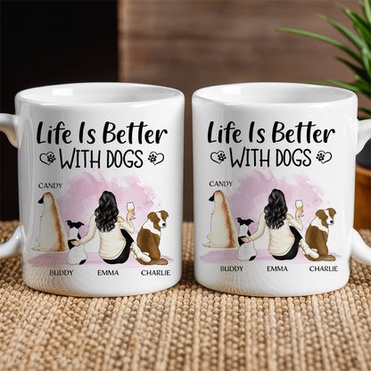 A Girl & Her Dogs A Heartwarming Bond with Custom Names, Perfect Gift for Dog Lovers,for Mother's Day or Birthday